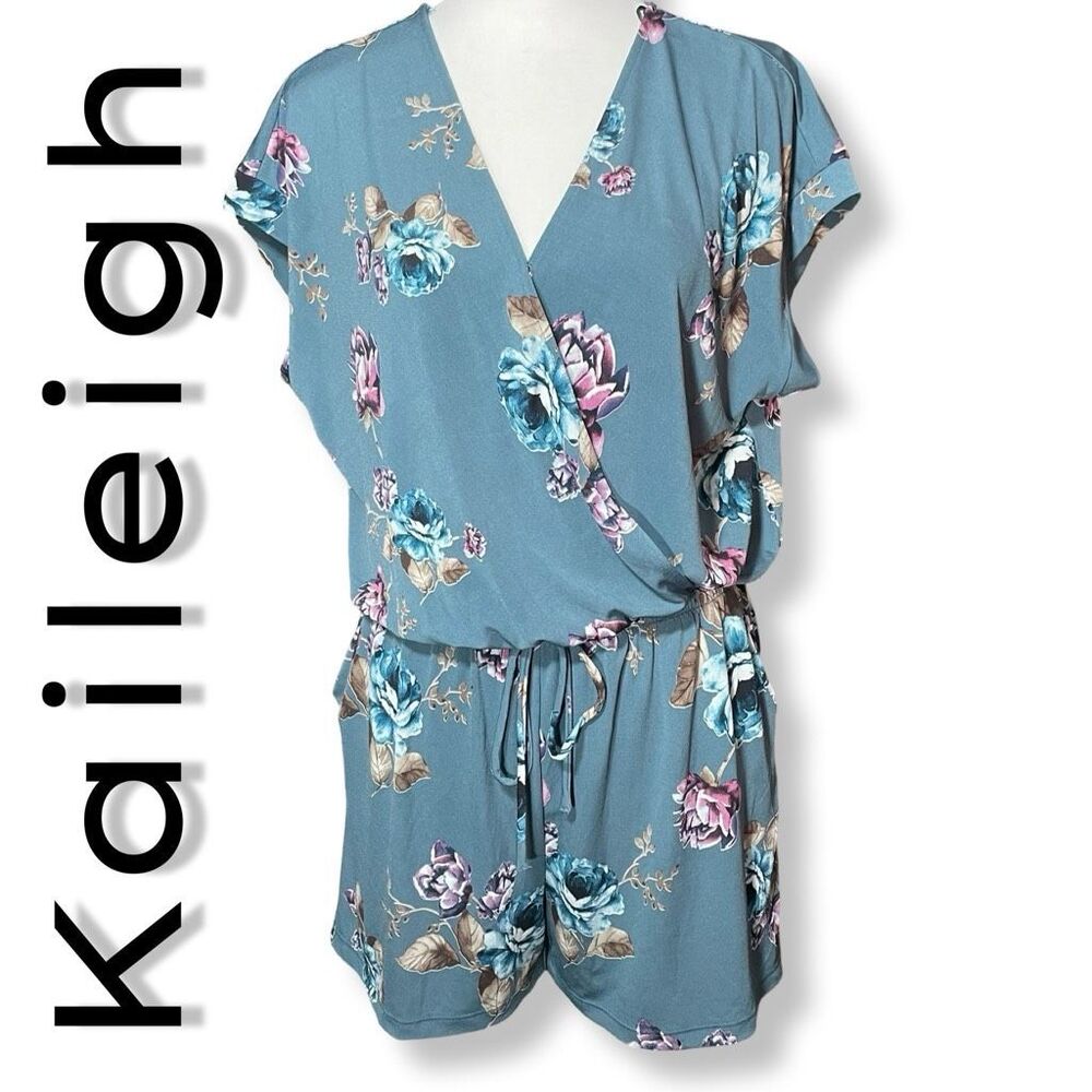 Kaileigh Blue Floral Jumpsuit